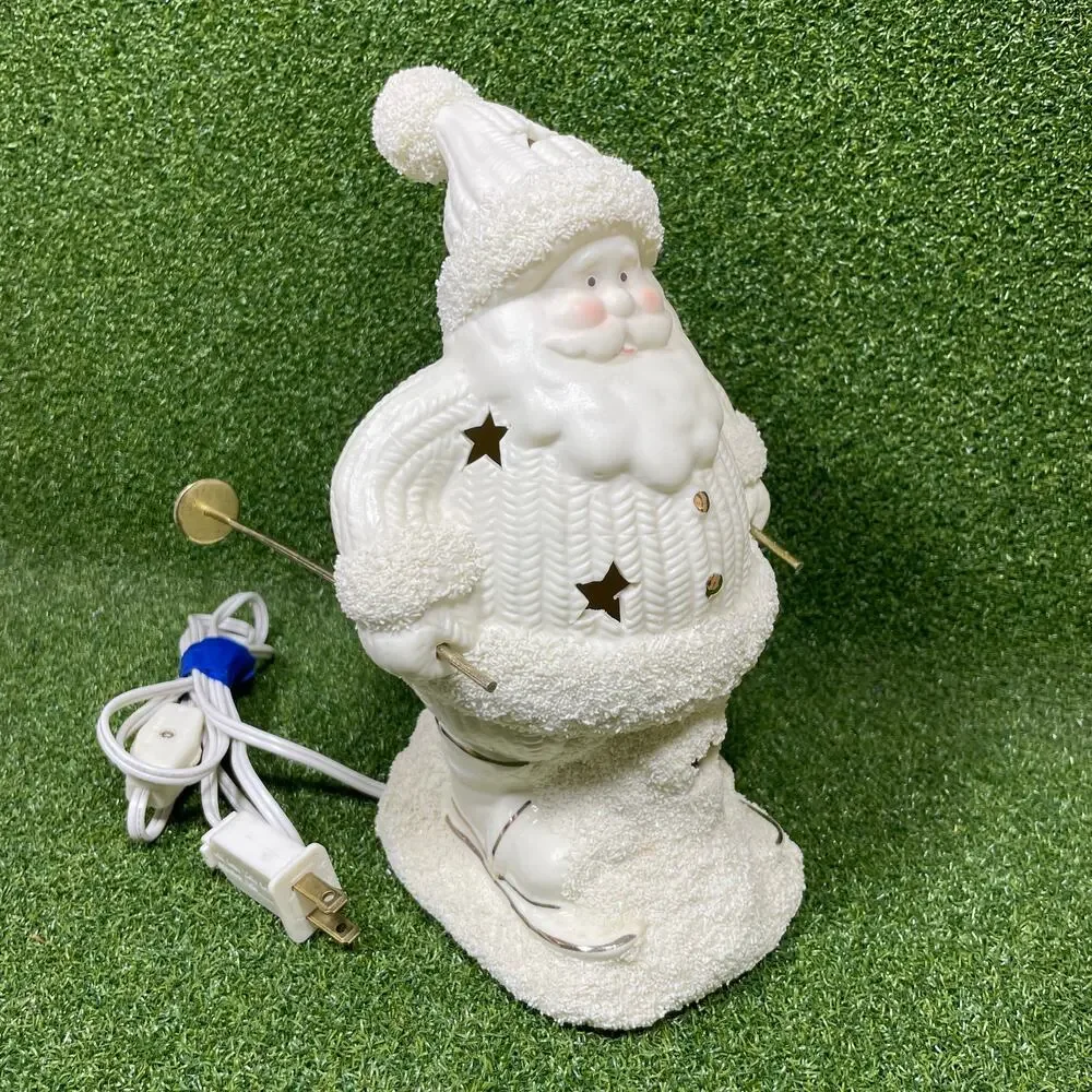 Vintage International Bazaar Porcelain Santa on Skis Night Light